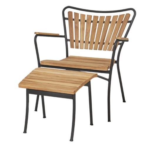 Mandalay Marguerit Loungesæt Loungestol og Fodskammel - Teak/Antracit