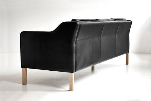Mogens Hansen MH195 2-Personen-Sofa L: 150 cm – Premium-Leder / Schwarz