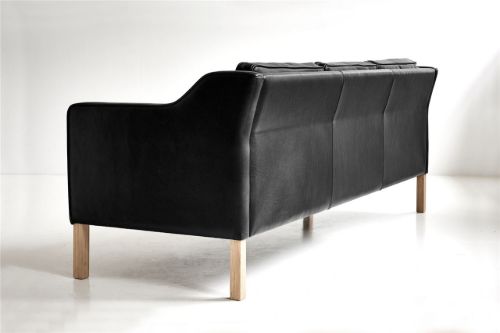 Mogens Hansen MH195 3-Personen-Sofa L: 210 cm – Premium-Leder / Schwarz