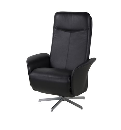 Mogens Hansen Resto Lænestol XL  H: 120 cm - Premium Læder / Sort