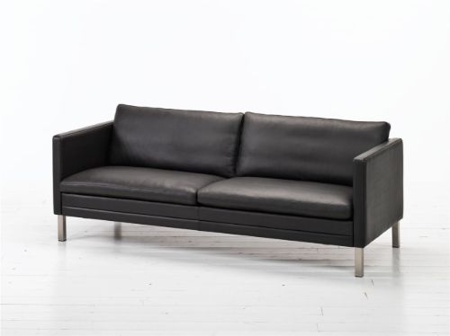 Mogens Hansen MH276 3 Pers Sofa L: 210 cm - Preston Læder / Sort