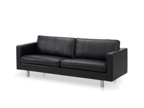 Mogens Hansen MH321 2 Pers Sofa L: 154 cm - Premium Læder / Sort
