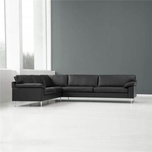 Mogens Hansen MH2163 Single Hjørnesofa 179 x 262 cm - Premium Læder / Sort