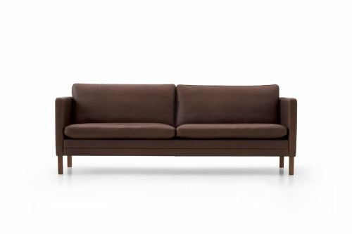 Mogens Hansen MH2614 3 pers. sofa L: 210 cm - Frej 16 Læder/Valnød