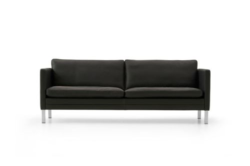 Mogens Hansen MH2614 3 pers. sofa L: 210 cm - Frej 18 Læder/Børstet stål