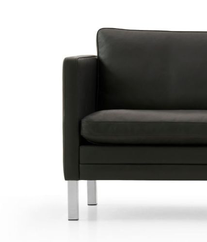 Mogens Hansen MH2614 3-Personen-Sofa L: 210 cm – Frej 18 Leder/Gebürsteter Stahl