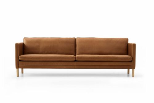 Mogens Hansen MH2614 2 pers. sofa L: 146 cm - Frej 15 Læder/Olieret Egetræ