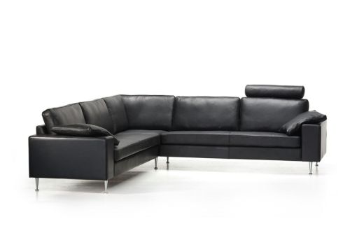 Mogens Hansen Dekokissen für MH 221 Sofa 55x55 cm – Premium-Leder / Schwarz