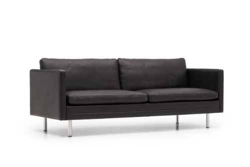 Mogens Hansen MH276 3-Personen-Sofa L: 210 cm – Camaro 18 Schwarz/Mattstahl