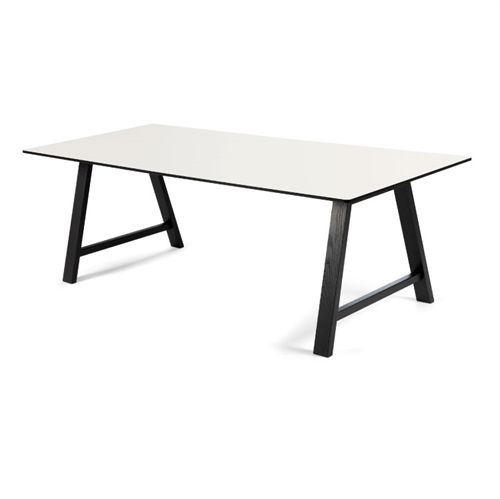 Andersen Furniture T1 Spisebord 95x220 cm - Sortlakeret Eg/Hvid