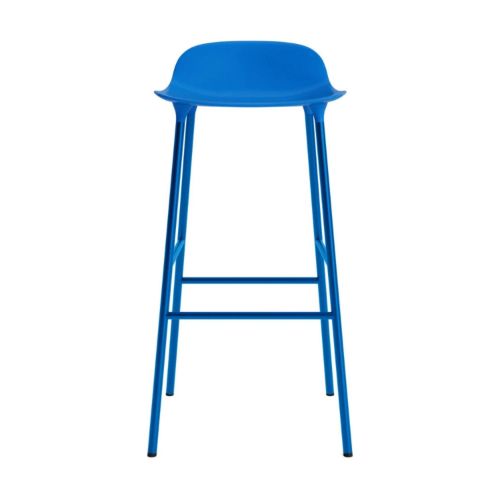 Normann Copenhagen Form Barstol SH: 75 cm. - Stål/Bright Blue