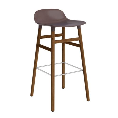 Normann Copenhagen Form Barhocker 75 cm - Walnuss/Braun