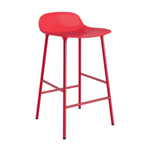 Normann Copenhagen Form Barhocker 65 cm - Pulverbeschichteter Stahl/Bright Red