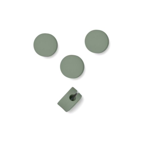 Pedestal Cable Dots - Silicone/Mossy Green