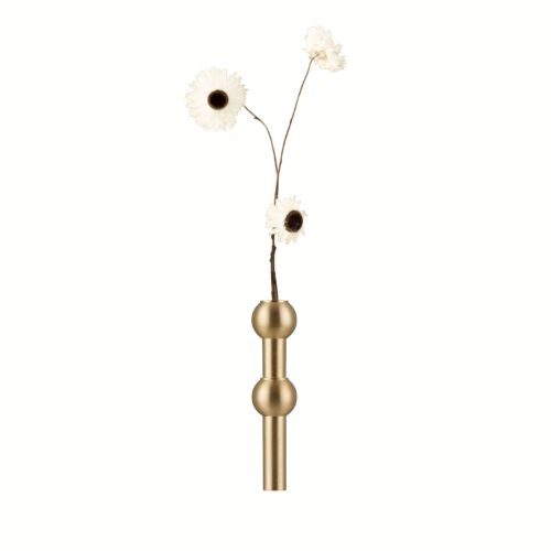 STOFF Nagel Vase H:10 - Brushed Brass