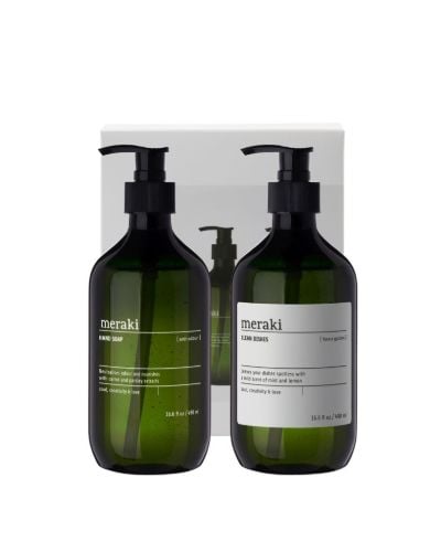 Meraki Gift Box Kitchen Essentials Handseife und Reinigungsmittel 490 ml – Weiß VORBESTELLUNG: Mitte August 2024