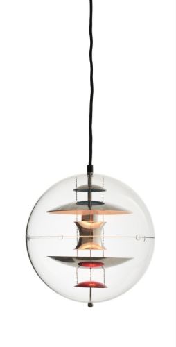Verpan Verner Panton Globus Ø: 28 cm – Chrom/Rot/Blau