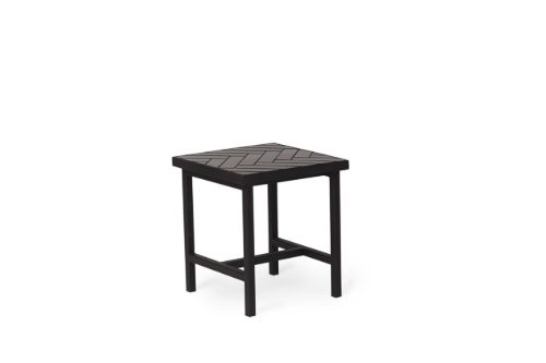 Warme nordische Fischgräten-Fliesen-Seitenbordüre 40 x 44 cm – Soft Black OUTLET