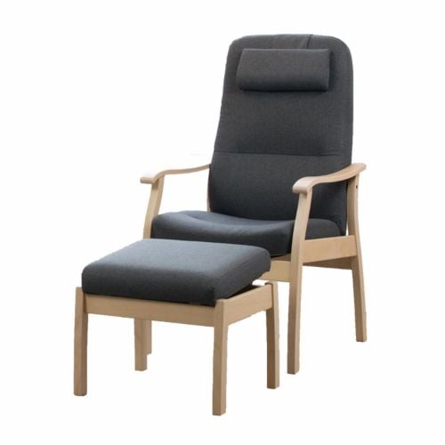 Farstrup 5610 Applaus Lænestol M/fodskammel - Eg/Medley Dark Grey 60004 