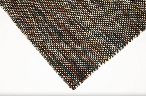 HC Carpets Bali Handgewebter Kelim-Teppich 160x230 cm - Schwarz Multi