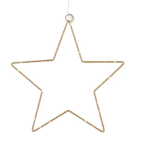 Sirius Liva Stjerne m/40 LED lys Ø: 30 cm - Guld FORUDBESTIL: SEPTEMBER 2026