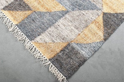 HC Interior Rugs MIGO Håndvævet Kelim Tæppe 140x200 - Midnight Mix