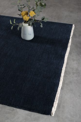 HC Carpets Skagen Handgewebter Teppich 160x230 cm - Dunkelblau