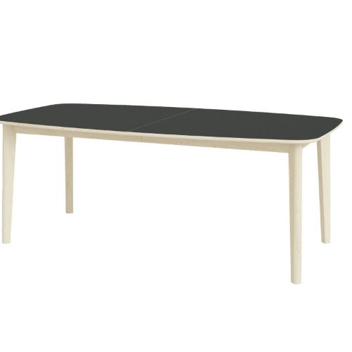 Skovby SM119 Spisebord 192x102 cm - Hvidolieret Eg/Sort Nanolaminat