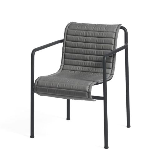 HAY Palissade Esszimmersessel, gestepptes Kissen, 103,5 x 44,5 cm – Anthrazit