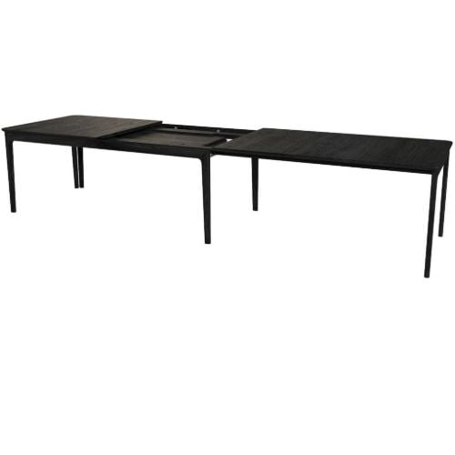 Skovby SM27 Esstisch inkl. 3 Einlegeplatten L: 205-358 cm - Schwarz lackierte Eiche