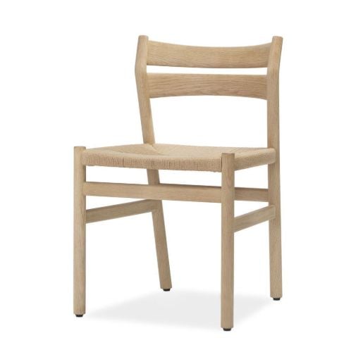 Bernstorffsminde Møbelfabrik BM1 Stuhl SH: 46 cm – Geseifte Eiche/Naturgeflecht