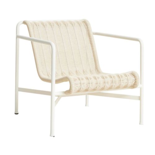HAY Palissade Cord Lounge Chair Low H: 70 cm - Cream White