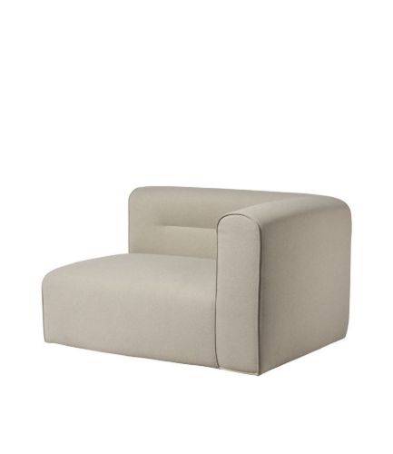 FDB Furniture L44 Rechtes Sofamodul 124x98 cm - Beige 