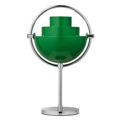 GUBI x Jacobsen Furniture Multi-Lite Limited Special Edition Tragbare Lampe H: 30 cm - Chrom/Kleegrün