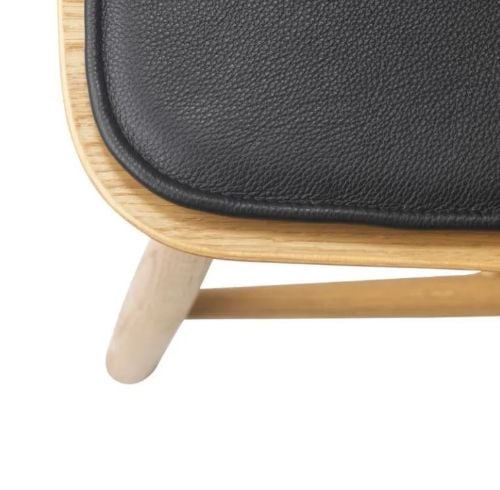 FDB Furniture R5 Neat Lederkissen für J46 39x37 cm - Schwarzes Leder  