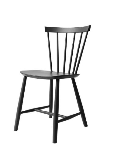 FDB Furniture J46 Poul M. Volther Stuhl SH: 45 cm – Schwarz 