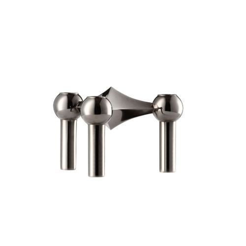 STOFF Nagel Candle Holder H: 6,9 cm - Black Chrome