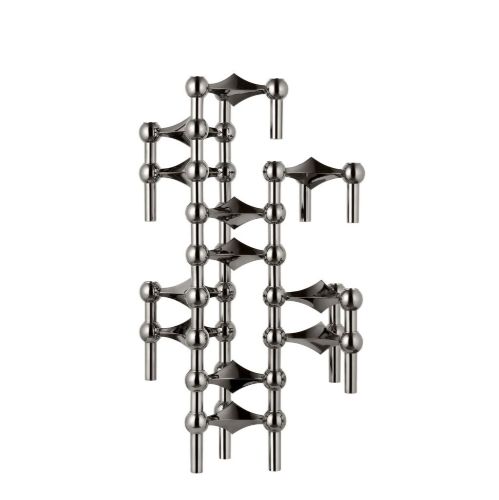 STOFF Nagel Kerzenhalter H: 6,9 cm – Schwarz Chrom
