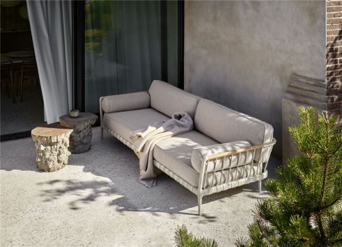 Vipp 720 Outdoor Open-Air 3-Sitzer-Sofa L: 251 cm – Beige