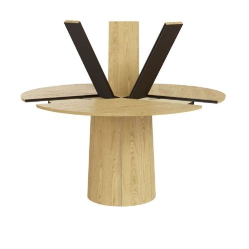 Skovby SM33 Esstisch inkl. 3 Einlegeplatten, Ø: 123–149 cm – Lackierte Eiche
