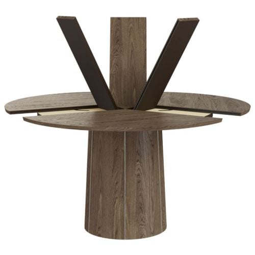 Skovby SM33 Esstisch inkl. 3 Stk. Einlegeplatten Ø: 123-149 cm - Lackierte Mokka-Eiche