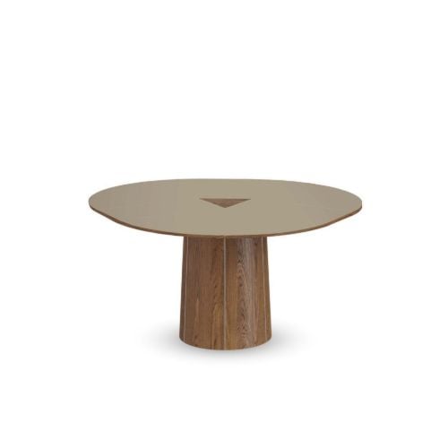Skovby SM33 Esstisch Ø: 123 cm – Lackiertes Nussbaum-/Muskatnuss-Nanolaminat