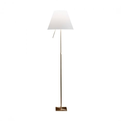 Luceplan Costanza Gulvlampe H: 120-160 cm - Brass/White