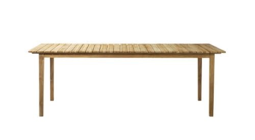 FDB Møbler M2 Sammen Havebord 90x220 cm - Massiv Teak/Natur