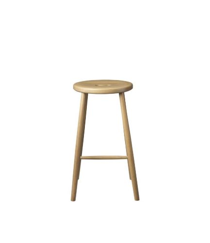 FDB Møbler J27C Counter Barstol Børge Mogensen SH: 65 cm - Eg/Natur
