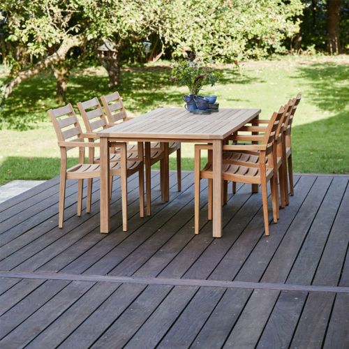 Mandalay Cambridge L: 200 cm und 6 York Chairs – Teak