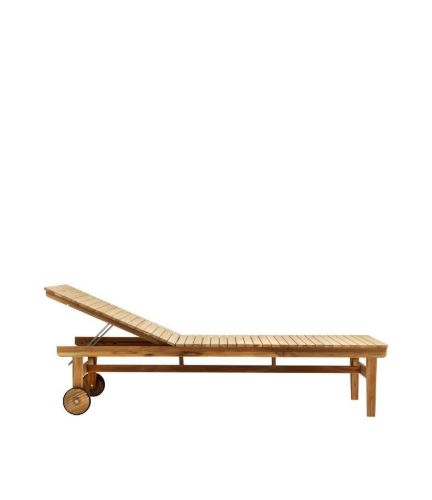 FDB Furniture M8 Sammen Sonnenwagen 70 x 200 cm – Massives Teakholz/Natur