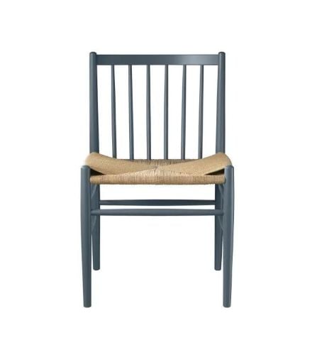 FDB Møbler J80 Stol Jørgen Bækmark - Blue Grey/Natur Flet