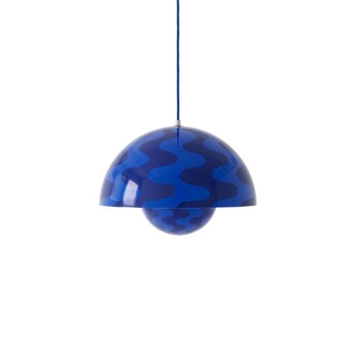 &Tradition Flowerpot VP7 Pendel Ø: 37 cm - Cobalt Blue & Twilight Blue Pattern