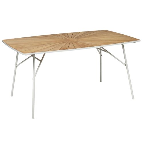 Mandalay Marguerit Havebord L: 144 cm - Hvid/Teak